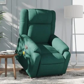 Silla de masaje reclinable de pie de tela verde oscura de , Sillones - Ref: Foro24-3205220, Precio: 296,09 €, Descuento: %