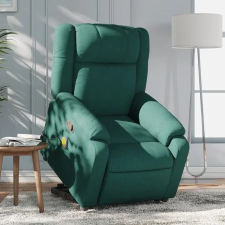 Dark Green Fabric Reclining Foot Massage Chair by , Armchairs - Ref: Foro24-3205220, Price: 303,12 €, Discount: %