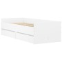 Weißer Bettrahmen mit Schubladen 100x200 cm von , Betten und Lattenroste - Ref: Foro24-3207336, Preis: 185,47 €, Rabatt: %
