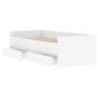 Weißer Bettrahmen mit Schubladen 100x200 cm von , Betten und Lattenroste - Ref: Foro24-3207336, Preis: 185,47 €, Rabatt: %
