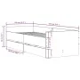 Weißer Bettrahmen mit Schubladen 100x200 cm von , Betten und Lattenroste - Ref: Foro24-3207336, Preis: 182,36 €, Rabatt: %