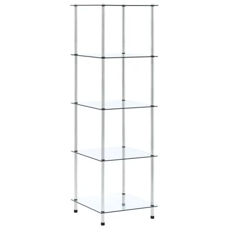 3-level shelf made of transparent tempered glass, 40x40x67 cm by vidaXL, Bookcases and shelves - Ref: Foro24-249506, Price: 6...