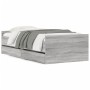 Estructura de cama con cajones gris Sonoma 100x200 cm de , Camas y somieres - Ref: Foro24-3207369, Precio: 172,45 €