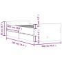 Estructura de cama con cajones gris Sonoma 100x200 cm de , Camas y somieres - Ref: Foro24-3207369, Precio: 172,45 €