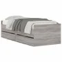 Estructura de cama con cajones gris Sonoma 90x200 cm de , Camas y somieres - Ref: Foro24-3207348, Precio: 174,85 €, Descuento: %