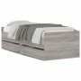 Sonoma gray bed frame with drawers 90x200 cm by , Beds and slatted bases - Ref: Foro24-3207348, Price: 178,81 €, Discount: %