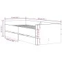 Estructura de cama con cajones gris Sonoma 90x200 cm de , Camas y somieres - Ref: Foro24-3207348, Precio: 174,85 €, Descuento: %