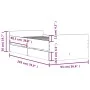 Estructura de cama con cajones gris Sonoma 90x200 cm de , Camas y somieres - Ref: Foro24-3207376, Precio: 171,11 €, Descuento: %