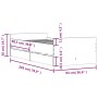 Sonoma gray bed frame with drawers 90x200 cm by , Beds and slatted bases - Ref: Foro24-3207376, Price: 174,02 €, Discount: %