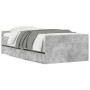 Betongrauer Bettrahmen mit Schubladen 90x200 cm von , Betten und Lattenroste - Ref: Foro24-3207374, Preis: 189,55 €, Rabatt: %