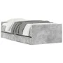 Concrete gray bed frame with drawers 90x200 cm by , Beds and slatted bases - Ref: Foro24-3207374, Price: 184,89 €, Discount: %