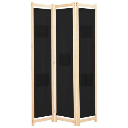 Trennwand 3 schwarze Stoffbahnen 120x170x4 cm von vidaXL, Raumteiler - Ref: Foro24-248183, Preis: 49,71 €, Rabatt: %