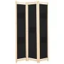 Trennwand 3 schwarze Stoffbahnen 120x170x4 cm von vidaXL, Raumteiler - Ref: Foro24-248183, Preis: 49,71 €, Rabatt: %