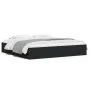 Black engineered wood bed frame with drawers 200x200 cm by , Beds and slatted bases - Ref: Foro24-3207246, Price: 213,96 €, D...