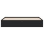 Black engineered wood bed frame with drawers 200x200 cm by , Beds and slatted bases - Ref: Foro24-3207246, Price: 217,27 €, D...