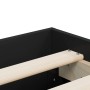 Black engineered wood bed frame with drawers 200x200 cm by , Beds and slatted bases - Ref: Foro24-3207246, Price: 217,27 €, D...