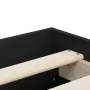 Black engineered wood bed frame with drawers 200x200 cm by , Beds and slatted bases - Ref: Foro24-3207246, Price: 213,96 €, D...