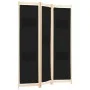 Divider screen 3 black fabric panels 120x170x4 cm by vidaXL, Room dividers - Ref: Foro24-248183, Price: 51,67 €, Discount: %
