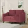 Two-seater red wine fabric sofa, 120 cm by , Sofas - Ref: Foro24-359357, Price: 208,94 €, Discount: %