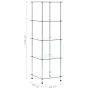 3-level shelf made of transparent tempered glass, 40x40x67 cm by vidaXL, Bookcases and shelves - Ref: Foro24-249506, Price: 6...