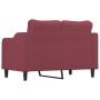 Two-seater red wine fabric sofa, 120 cm by , Sofas - Ref: Foro24-359357, Price: 201,16 €, Discount: %