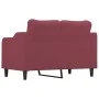 Two-seater red wine fabric sofa, 120 cm by , Sofas - Ref: Foro24-359357, Price: 208,94 €, Discount: %