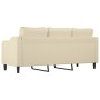 3-seater cream fabric sofa, 180 cm by , Sofas - Ref: Foro24-359369, Price: 338,38 €, Discount: %