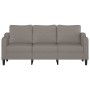 Sofá de 3 plazas de tela gris taupe 180 cm
