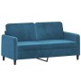 2-Sitzer-Sofa aus blauem Samt, 140 cm von , Sofas - Ref: Foro24-359451, Preis: 253,70 €, Rabatt: %