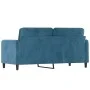 2 seater blue velvet sofa 140 cm by , Sofas - Ref: Foro24-359451, Price: 248,96 €, Discount: %