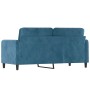2-Sitzer-Sofa aus blauem Samt, 140 cm von , Sofas - Ref: Foro24-359451, Preis: 253,70 €, Rabatt: %