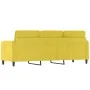 3-seater yellow velvet sofa 180 cm by , Sofas - Ref: Foro24-359458, Price: 285,15 €, Discount: %