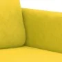 3-seater yellow velvet sofa 180 cm by , Sofas - Ref: Foro24-359458, Price: 285,15 €, Discount: %