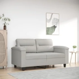 Light gray 2-seater microfiber fabric sofa, 120 cm by , Sofas - Ref: Foro24-359556, Price: 259,68 €, Discount: %