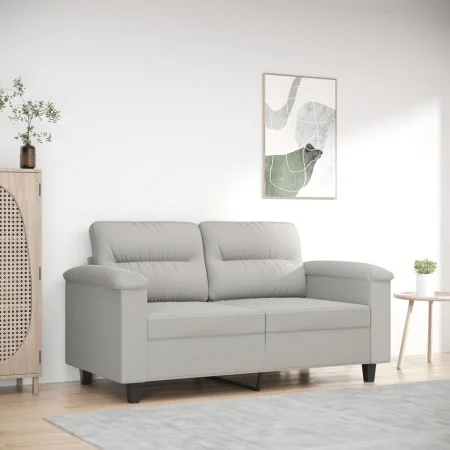 Light gray 2-seater microfiber fabric sofa, 120 cm by , Sofas - Ref: Foro24-359556, Price: 259,68 €, Discount: %