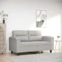 Light gray 2-seater microfiber fabric sofa, 120 cm by , Sofas - Ref: Foro24-359556, Price: 259,68 €, Discount: %