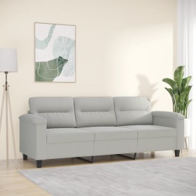 3-Sitzer-Sofa aus hellgrauem Mikrofaserstoff 180 cm von , Sofas - Ref: Foro24-359568, Preis: 337,59 €, Rabatt: %