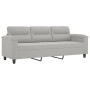 3-Sitzer-Sofa aus hellgrauem Mikrofaserstoff 180 cm von , Sofas - Ref: Foro24-359568, Preis: 337,59 €, Rabatt: %
