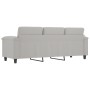 3-Sitzer-Sofa aus hellgrauem Mikrofaserstoff 180 cm von , Sofas - Ref: Foro24-359568, Preis: 337,59 €, Rabatt: %