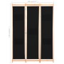 Biombo divisor 3 paneles de tela negro 120x170x4 cm de vidaXL, Divisores de ambientes - Ref: Foro24-248183, Precio: 49,31 €, ...