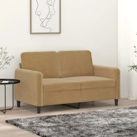 2-Sitzer-Sofa aus braunem Samt 120 cm von , Sofas - Ref: Foro24-359439, Preis: 209,37 €, Rabatt: %