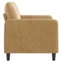 2-Sitzer-Sofa aus braunem Samt 120 cm von , Sofas - Ref: Foro24-359439, Preis: 209,37 €, Rabatt: %