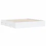 White engineered wood bed frame with drawers 180x200 cm by , Beds and slatted bases - Ref: Foro24-3207252, Price: 172,06 €, D...