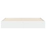 White engineered wood bed frame with drawers 180x200 cm by , Beds and slatted bases - Ref: Foro24-3207252, Price: 175,09 €, D...