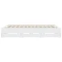 White engineered wood bed frame with drawers 180x200 cm by , Beds and slatted bases - Ref: Foro24-3207252, Price: 172,06 €, D...
