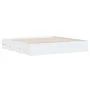 White engineered wood bed frame with drawers 180x200 cm by , Beds and slatted bases - Ref: Foro24-3207252, Price: 172,06 €, D...