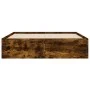 Smoked oak engineered wood bed with drawers 120x200 cm by , Beds and slatted bases - Ref: Foro24-3207284, Price: 187,31 €, Di...