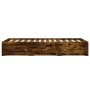 Cama con cajones madera de ingeniería roble ahumado 120x200 cm de , Camas y somieres - Ref: Foro24-3207284, Precio: 190,38 €,...