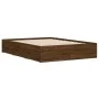 Cama con cajones madera de ingeniería marrón roble 120x200 cm de , Camas y somieres - Ref: Foro24-3207286, Precio: 214,33 €, ...