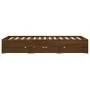 Cama con cajones madera de ingeniería marrón roble 120x200 cm de , Camas y somieres - Ref: Foro24-3207286, Precio: 214,33 €, ...